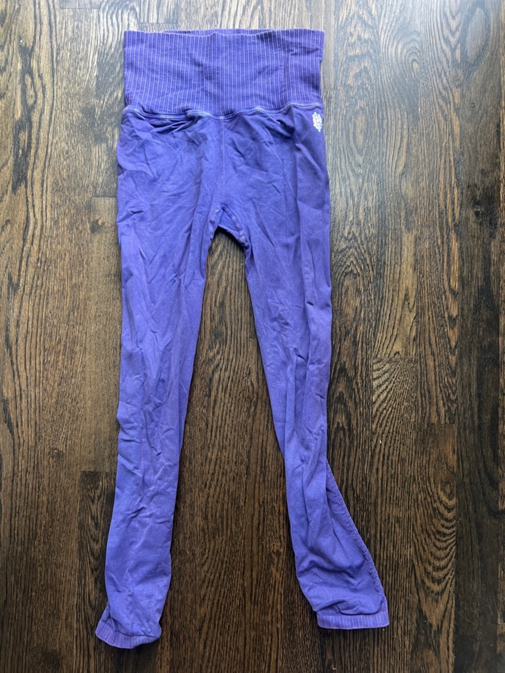 FP Movement by Free People Violet Purple Ribbed High-Waist Leggings XS/S